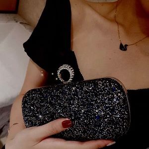 Black Rhinestone Clutch